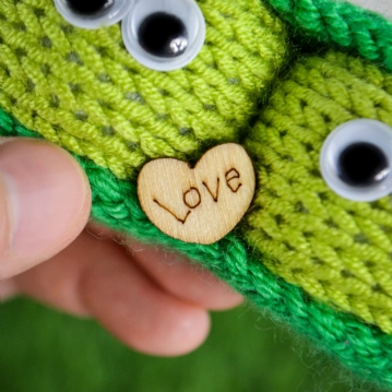 Hand Knitted Amigurumi Two Peas in a Pod