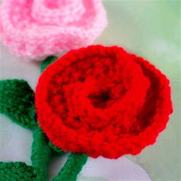 Handmade Knitted Single Rose