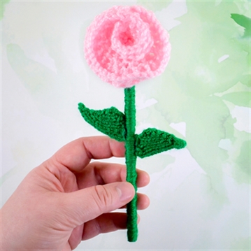 Handmade Knitted Single Rose
