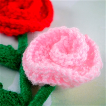 Handmade Knitted Single Rose