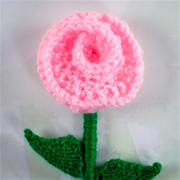 Handmade Knitted Single Rose