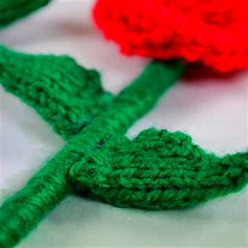 Handmade Knitted Single Rose