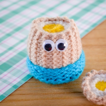 Handmade Knitted Boiled Egg
