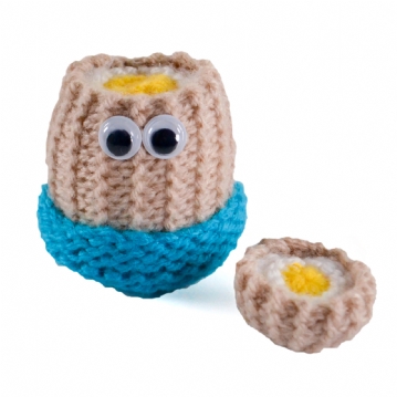 Handmade Knitted Boiled Egg