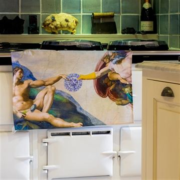The Creation of Bubbles Tea Towel