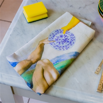 The Creation of Bubbles Tea Towel