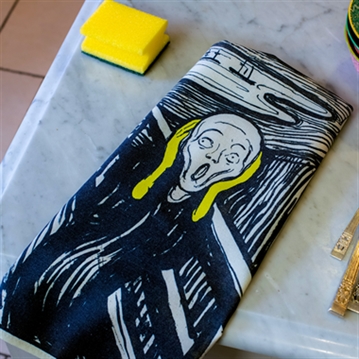 The After Dinner Scream Tea Towel