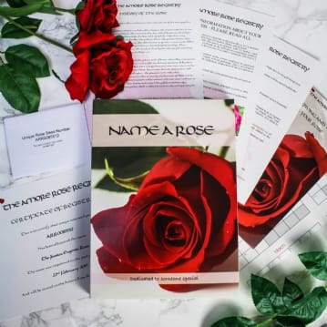 Personalised Name A Rose Gift Set