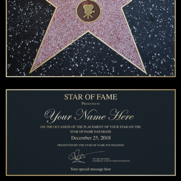 Personalised Star of Fame