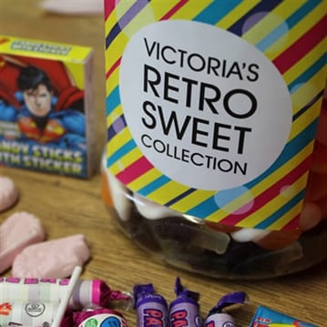 Small Personalised Retro Sweets Jar