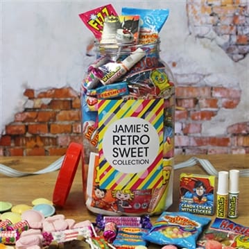 Large Personalised Retro Sweets Jar