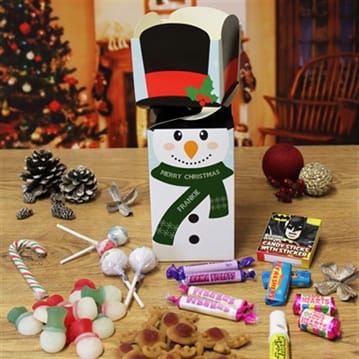 Personalised Snowman Sweetie Box