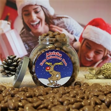 Personalised Jar of Christmas Poo Sweets