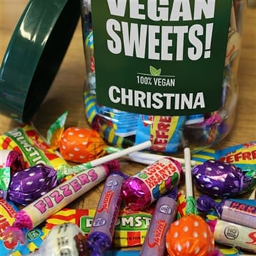 Vegan Personalised Sweet Jar