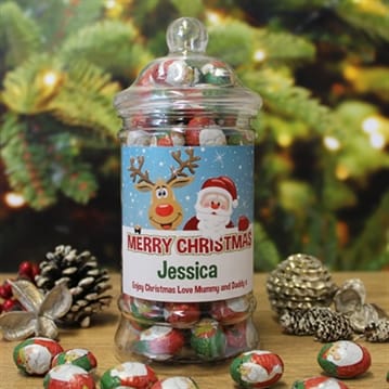 Personalised Christmas Sweet Jars