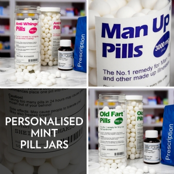 Personalised Mint Pill Jars