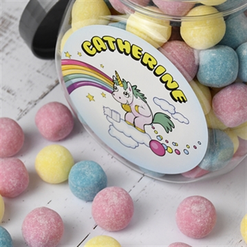 Unicorn Poop Personalised Sweet Jar