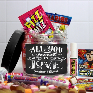 All You Need Is Love Personalised Sweet Jar