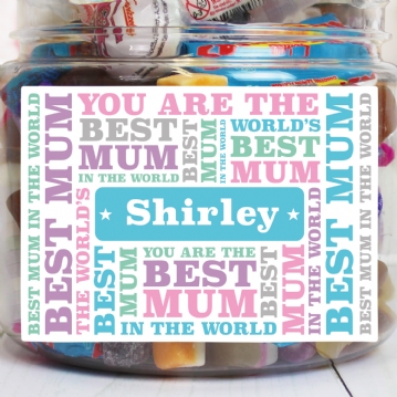 Personalised Best Mum Sweet Jar