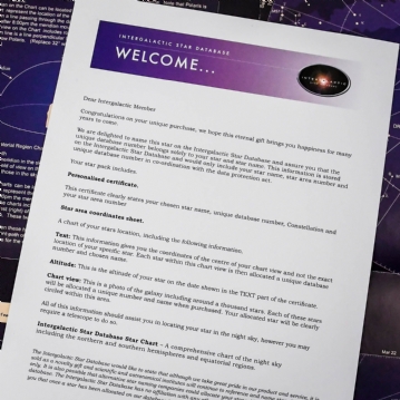 Budget Personalised Name a Star Gift Set