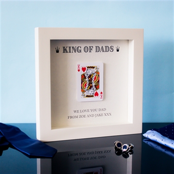 Personalised King of Dads Framed Print 