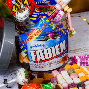 Personalised Christmas Favourites Sweet Jar