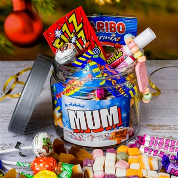 Personalised Christmas Favourites Sweet Jar