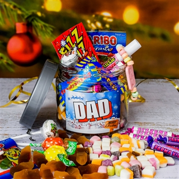 Personalised Christmas Favourites Sweet Jar