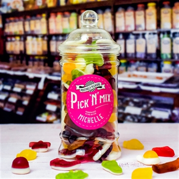 Personalised Pick 'n' Mix Retro Sweet Jar
