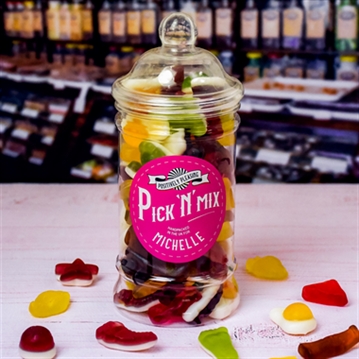 Personalised Pick 'n' Mix Retro Sweet Jar