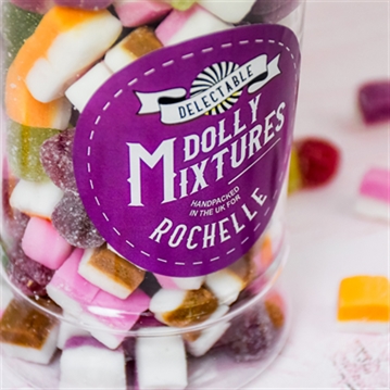 Personalised Dolly Mixtures Retro Sweet Jar