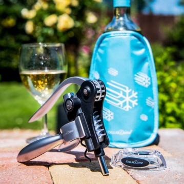 Lever Corkscrew & White Wine Bottle Chiller Gift Set