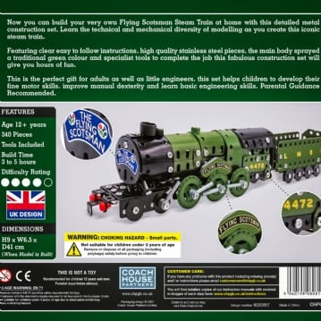 FLYING SCOTSMAN CONSTRUCTION SET STAINLESS STEEL SYSTEM MECCANO COMPATIBLE 