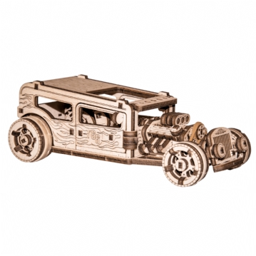 Wooden City Hot Rod Model Construction Kit