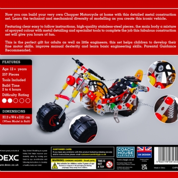 Chopper Motorcycle Metal Construction Set