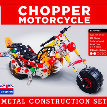 Chopper Motorcycle Metal Construction Set
