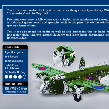 Lancaster Bomber Metal Construction Set