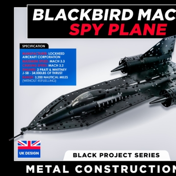 Blackbird Mach 3 Spy Plane Metal Construction Set