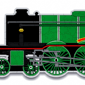 Flying Scotsman Shaped Wooden Jigsaw Puzzle