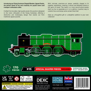 Flying Scotsman Shaped Wooden Jigsaw Puzzle