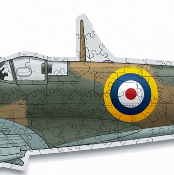 Spitfire Shaped Wooden Jigsaw Puzzle