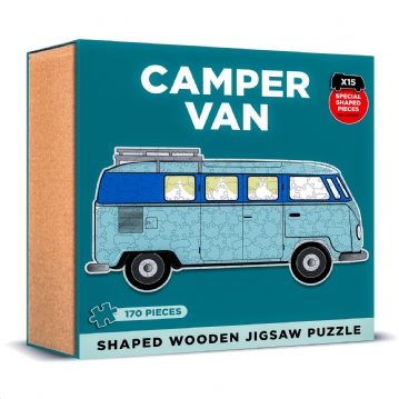 Campervan Shaped Wooden Jigsaw Puzzle