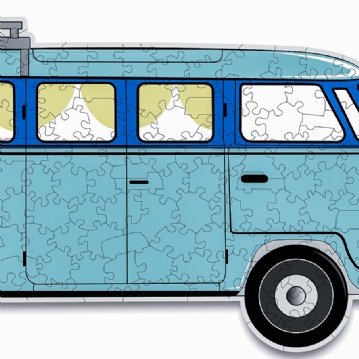 Campervan Shaped Wooden Jigsaw Puzzle