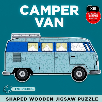 Campervan Shaped Wooden Jigsaw Puzzle