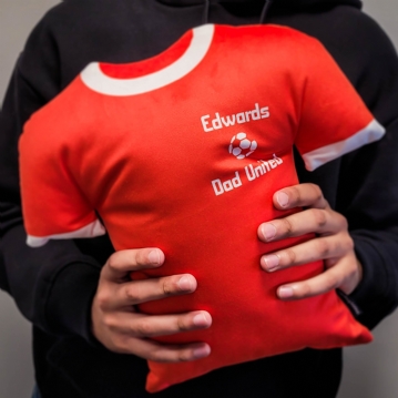 Personalised Football Shirt Shaped Cushions