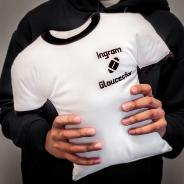 Personalised Rugby Shirt Shaped Cushions