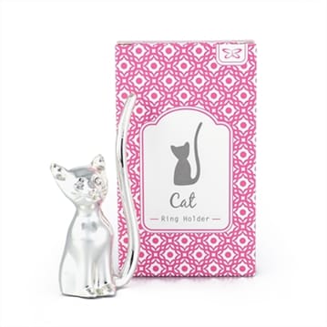 Silver cat deals ring holder