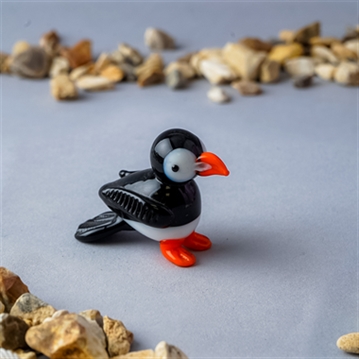 Artisan Glass Puffin Ornament