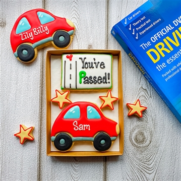 Personalised "You've Passed!" Driving Hand-Iced Cookie Letterbox Gift