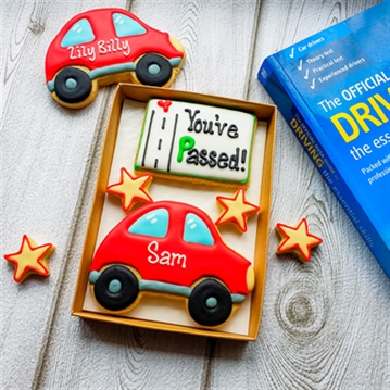 Personalised "You've Passed!" Driving Hand-Iced Cookie Letterbox Gift